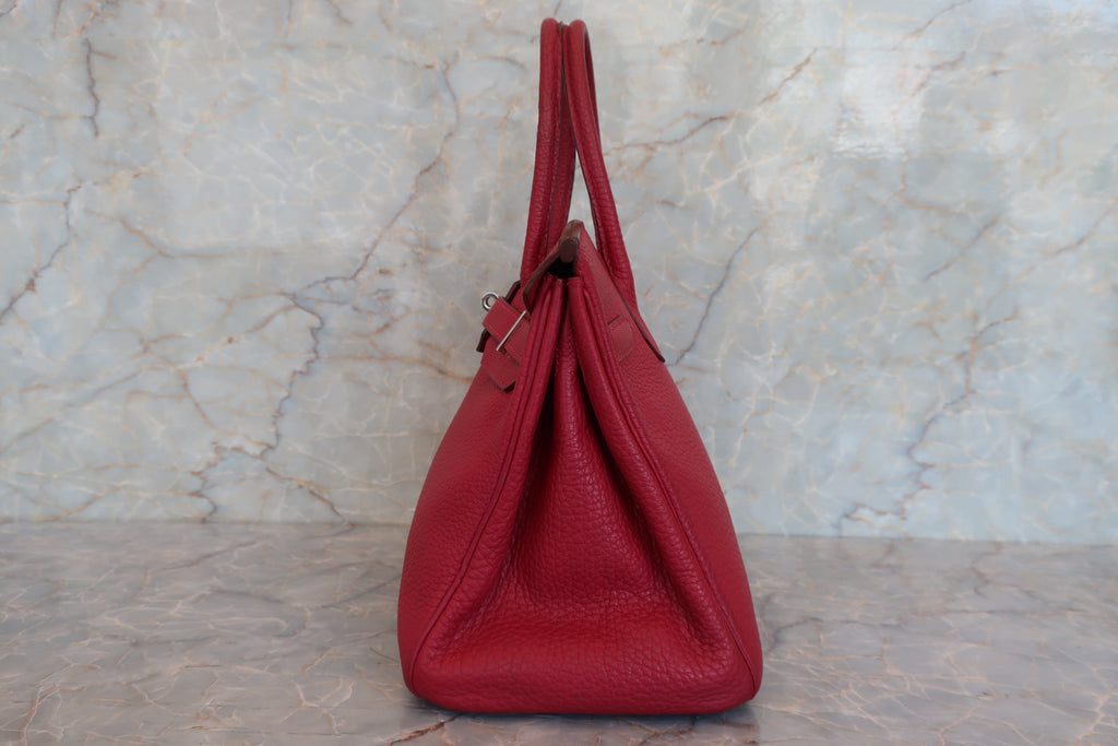 HERMES／エルメス バーキン30 トゴ ルージュガランス □M刻印 ハンドバッグ 700060284