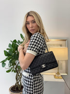 Chanel Classic Medium Double Flap Bag Black Caviar-leather 2010