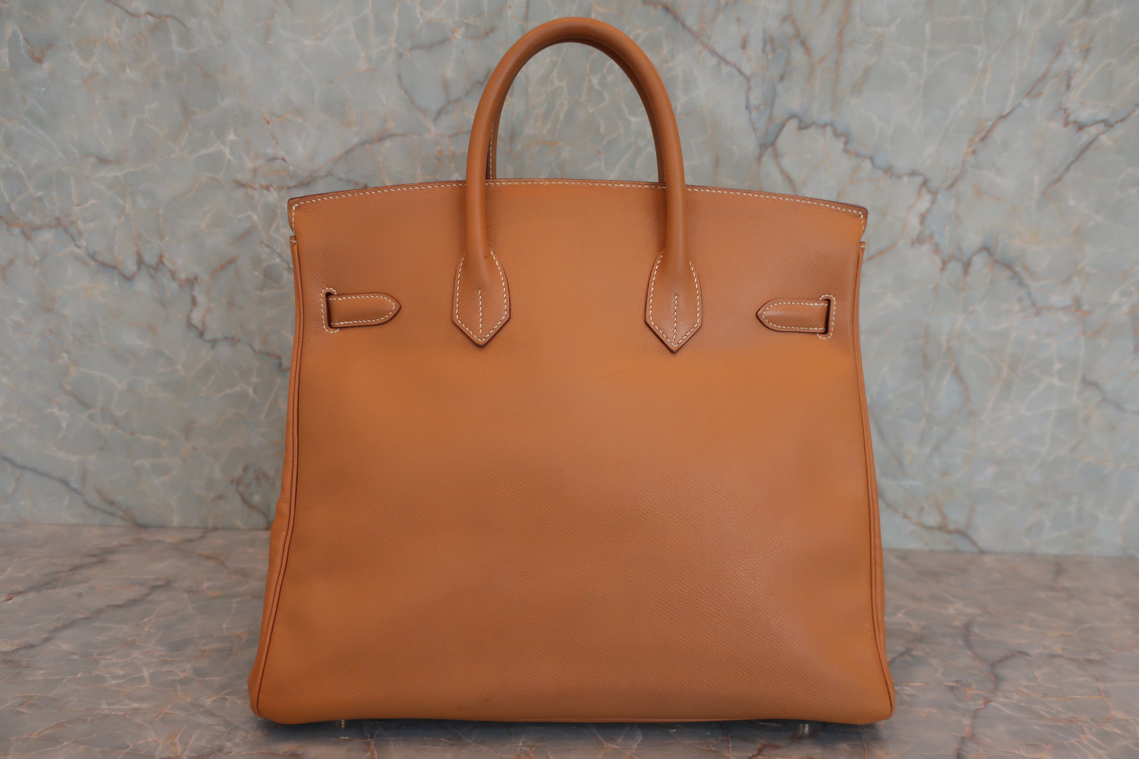 HERMES／エルメス オータクロア32 クシュベル ナチュラル □B刻印 ハンドバッグ 800040163