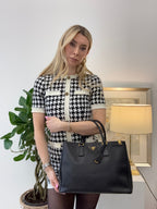 Prada Black Galleria Medium Galleria Zip Tote Saffiano Leather