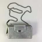 Crossbody Designer By Michael Kors In Silver, Size:Small