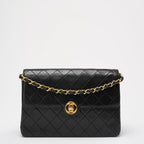 Chanel Black Vintage Timeless Classic Single Flap Bag