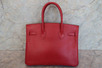 HERMES／エルメス バーキン30 アルデンヌ ルージュヴィフ □F刻印 ハンドバッグ 700090079