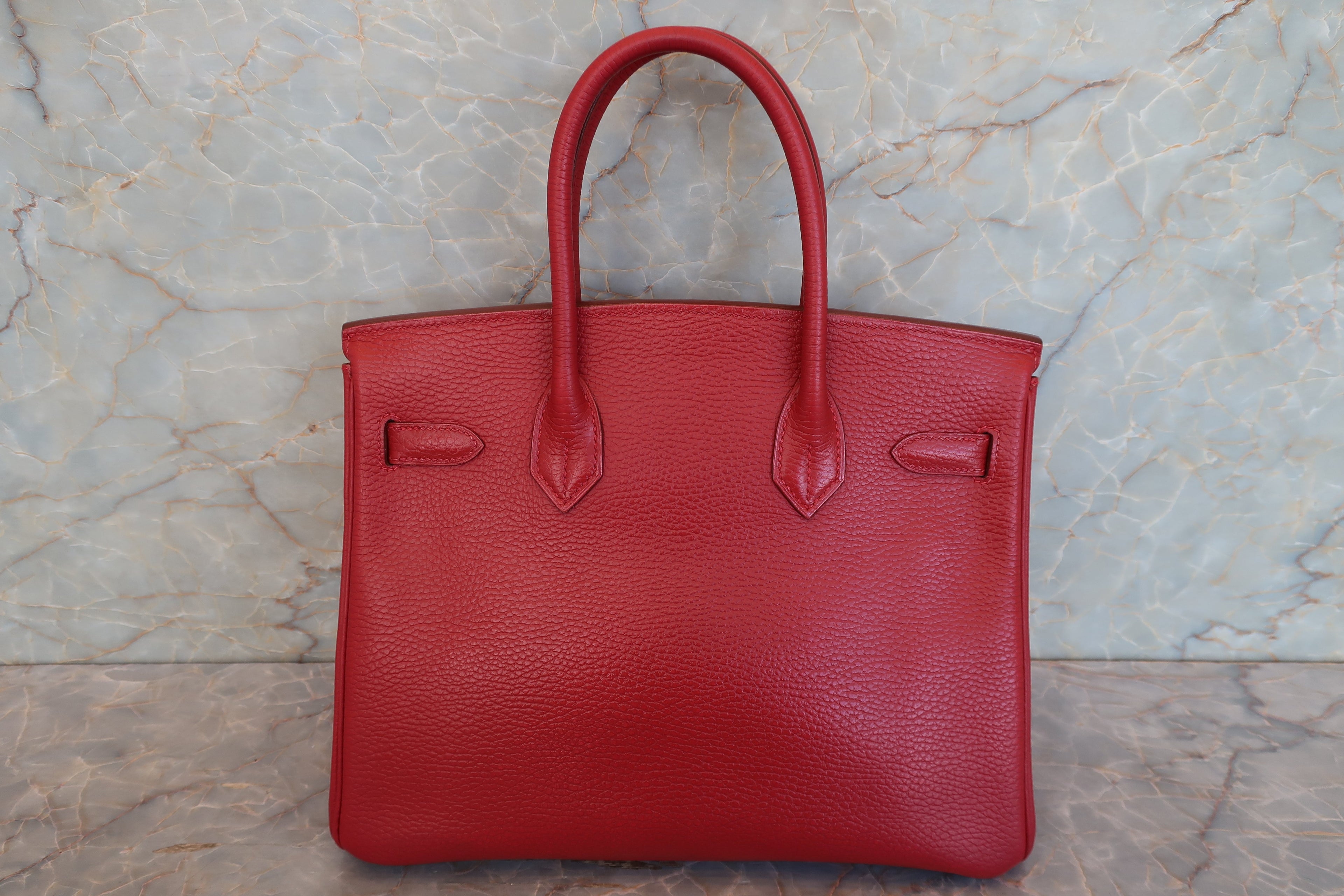 HERMES／エルメス バーキン30 アルデンヌ ルージュヴィフ □F刻印 ハンドバッグ 700090079