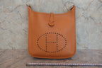 HERMES／エルメス エブリン1PM ボックスカーフ ナチュラル □D刻印 ショルダーバッグ 800050027