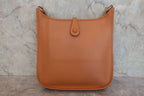 HERMES／エルメス エブリン1PM ボックスカーフ ナチュラル □D刻印 ショルダーバッグ 800050027