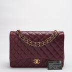 Chanel Burgundy Timeless Classic Flap Bag Maxi Lambskin