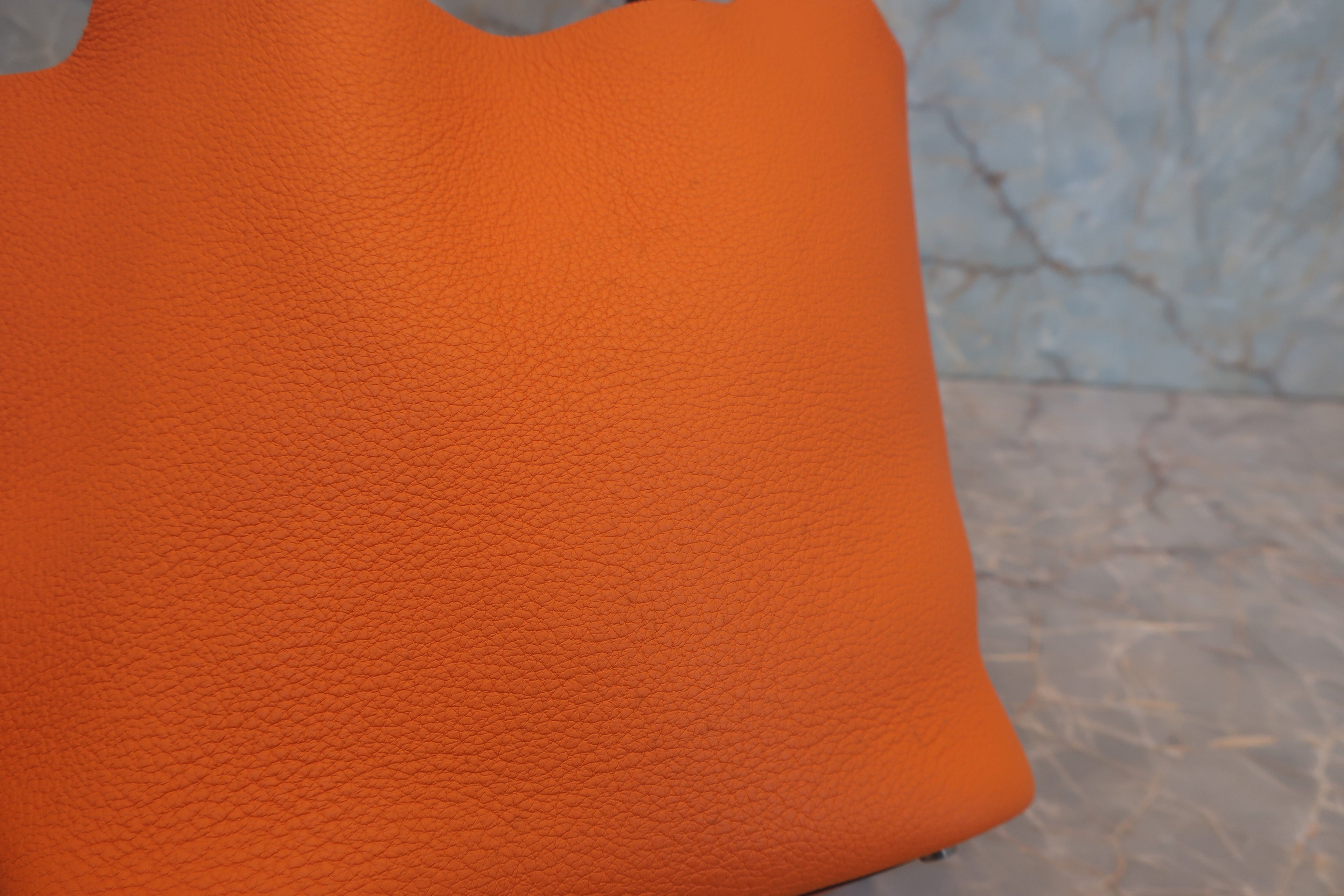 HERMES／エルメス ピコタンＰＭバイカラー トリヨンクレマンス オレンジ/ブラウン ハンドバッグ 800030176