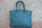 HERMES／エルメス バーキン30 トゴ ブルージーン □G刻印 ハンドバッグ 700090042