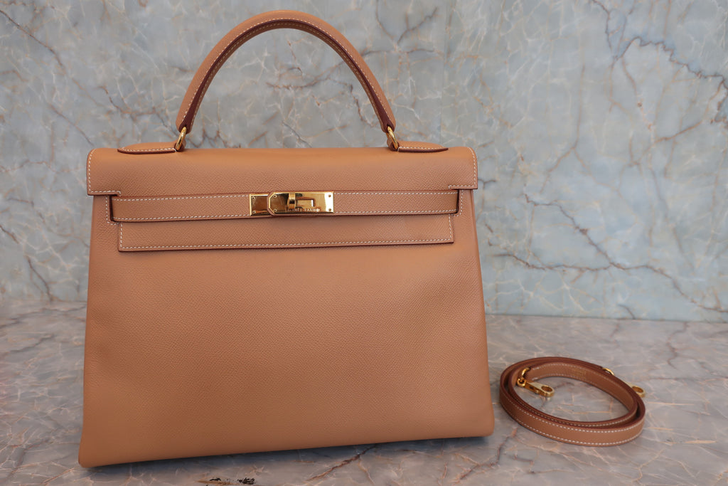 HERMES／エルメス ケリー32 クシュベル ナチュラル □B刻印 ショルダーバッグ 800030169