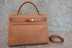 HERMES／エルメス ケリー32 クシュベル ナチュラル □B刻印 ショルダーバッグ 800030169