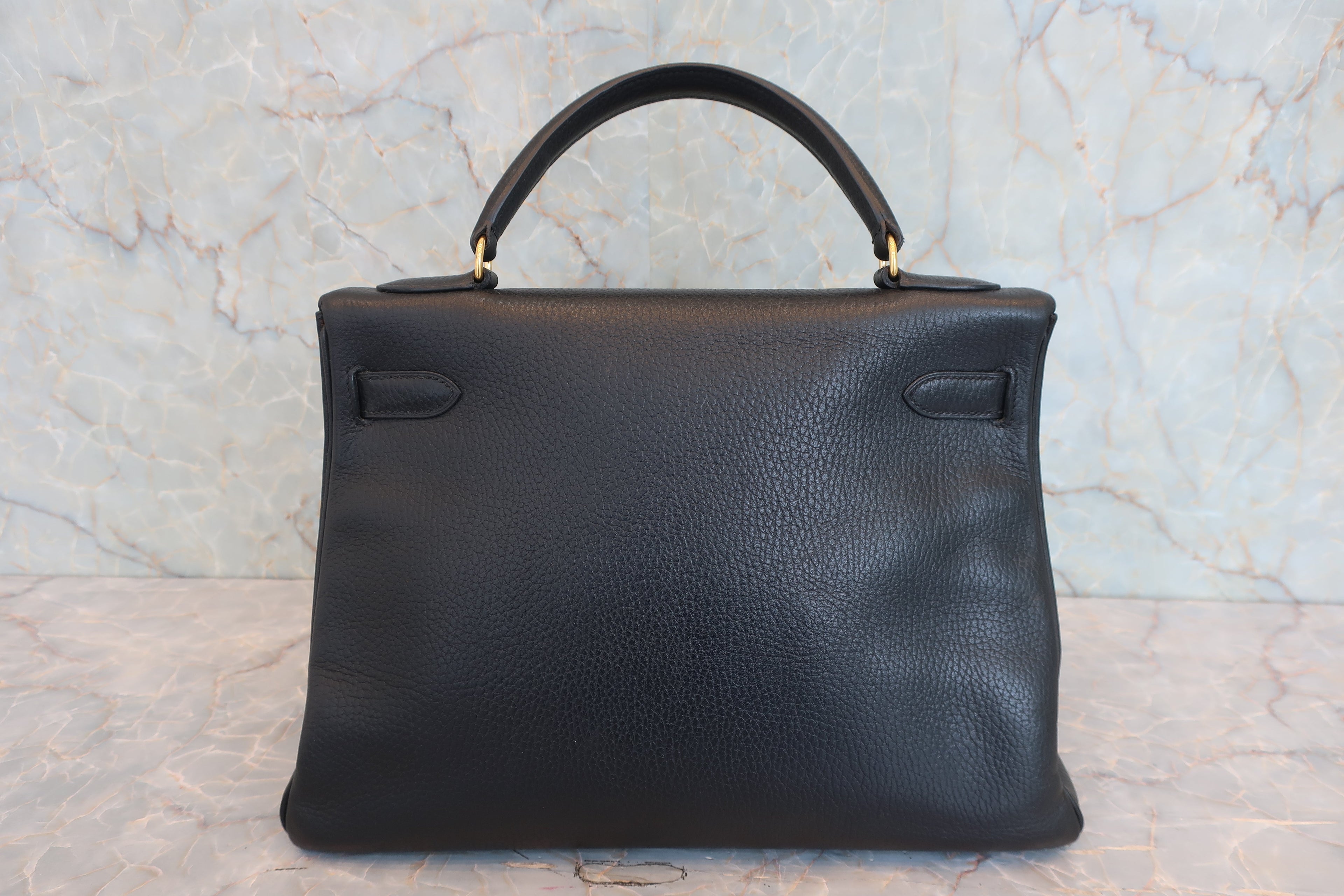 HERMES／エルメス ケリー32 アルデンヌ ブラック 〇Y刻印 ショルダーバッグ 800030182
