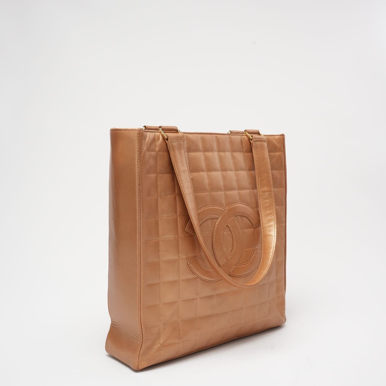 Chanel CC Metallic Golden Vintage Tote Bag