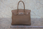 HERMES／エルメス バーキン30 トゴ エトゥープ □M刻印 ハンドバッグ 800020024