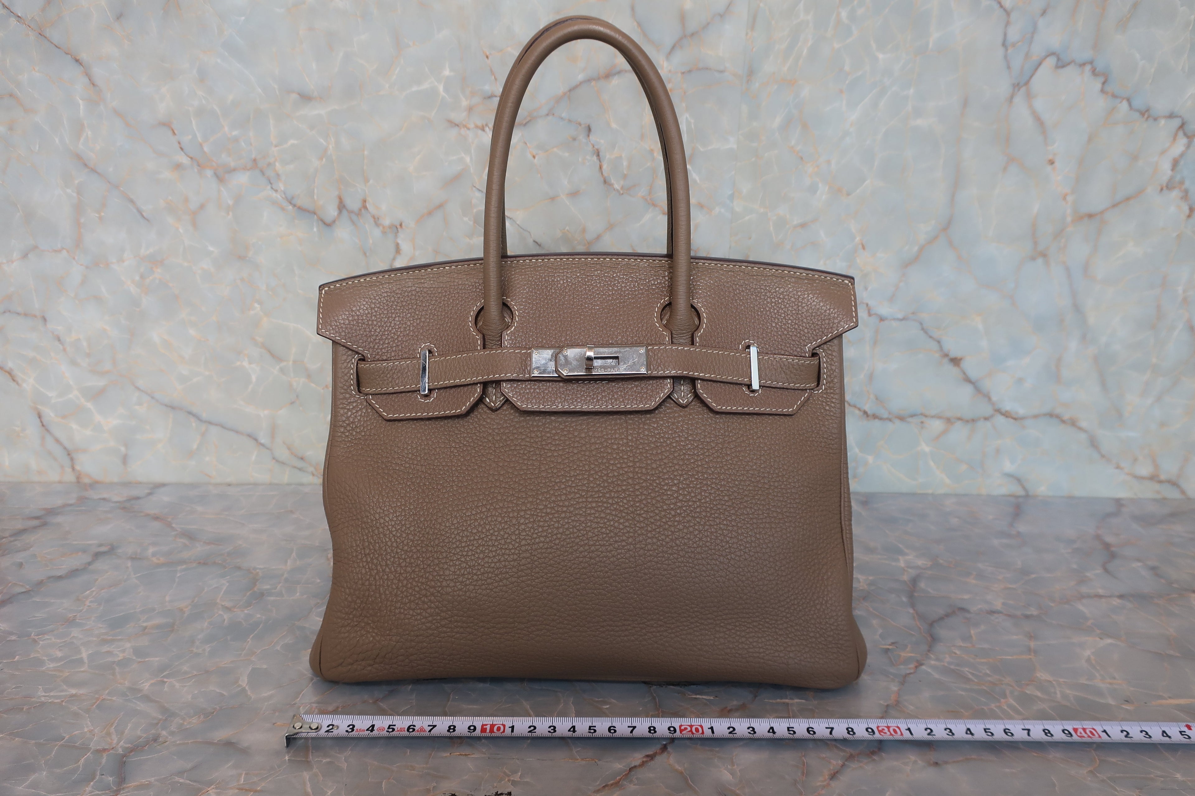 HERMES／エルメス バーキン30 トゴ エトゥープ □M刻印 ハンドバッグ 800020024
