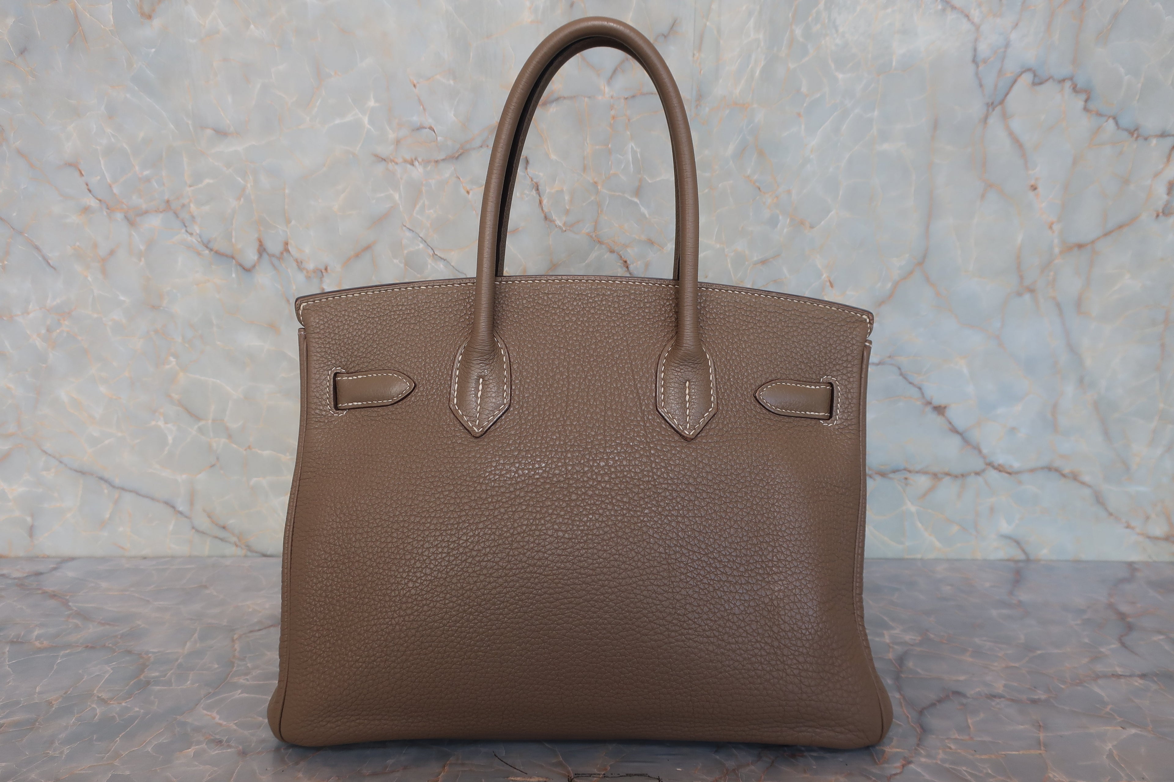 HERMES／エルメス バーキン30 トゴ エトゥープ □M刻印 ハンドバッグ 800020024