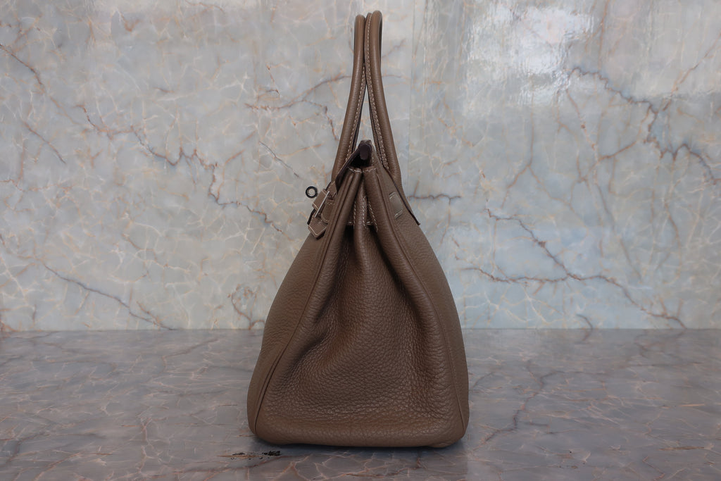 HERMES／エルメス バーキン30 トゴ エトゥープ □M刻印 ハンドバッグ 800020024