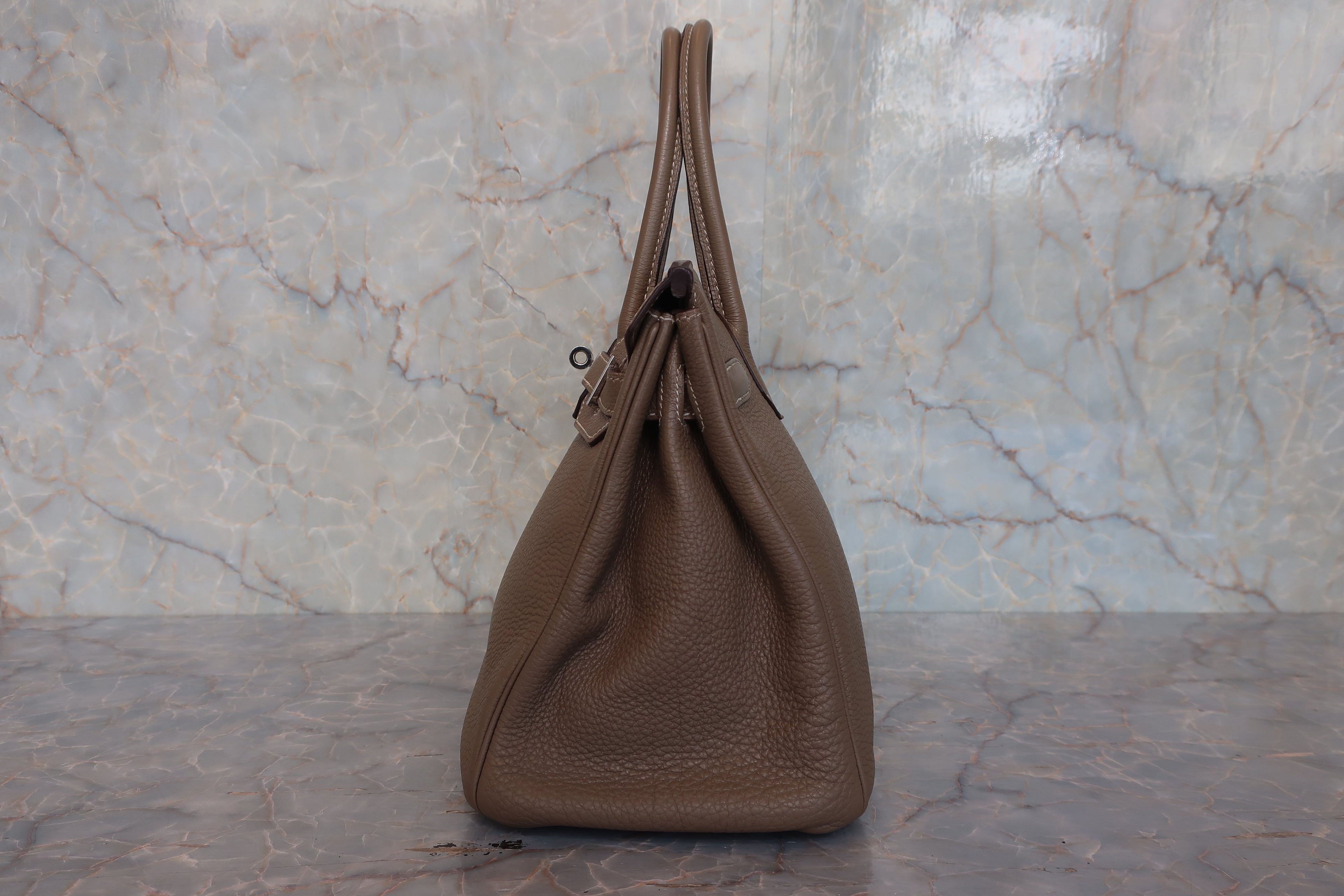 HERMES／エルメス バーキン30 トゴ エトゥープ □M刻印 ハンドバッグ 800020024