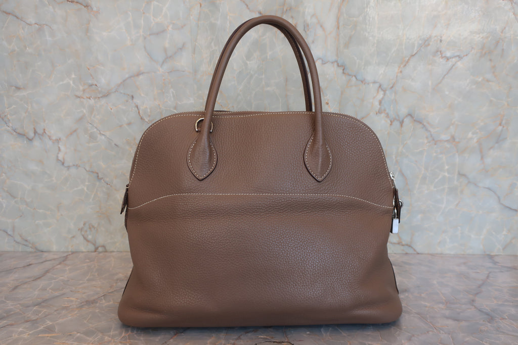 HERMES／エルメス ボリード35 トリヨンクレマンス エトゥープ □J刻印 ショルダーバッグ 800050039