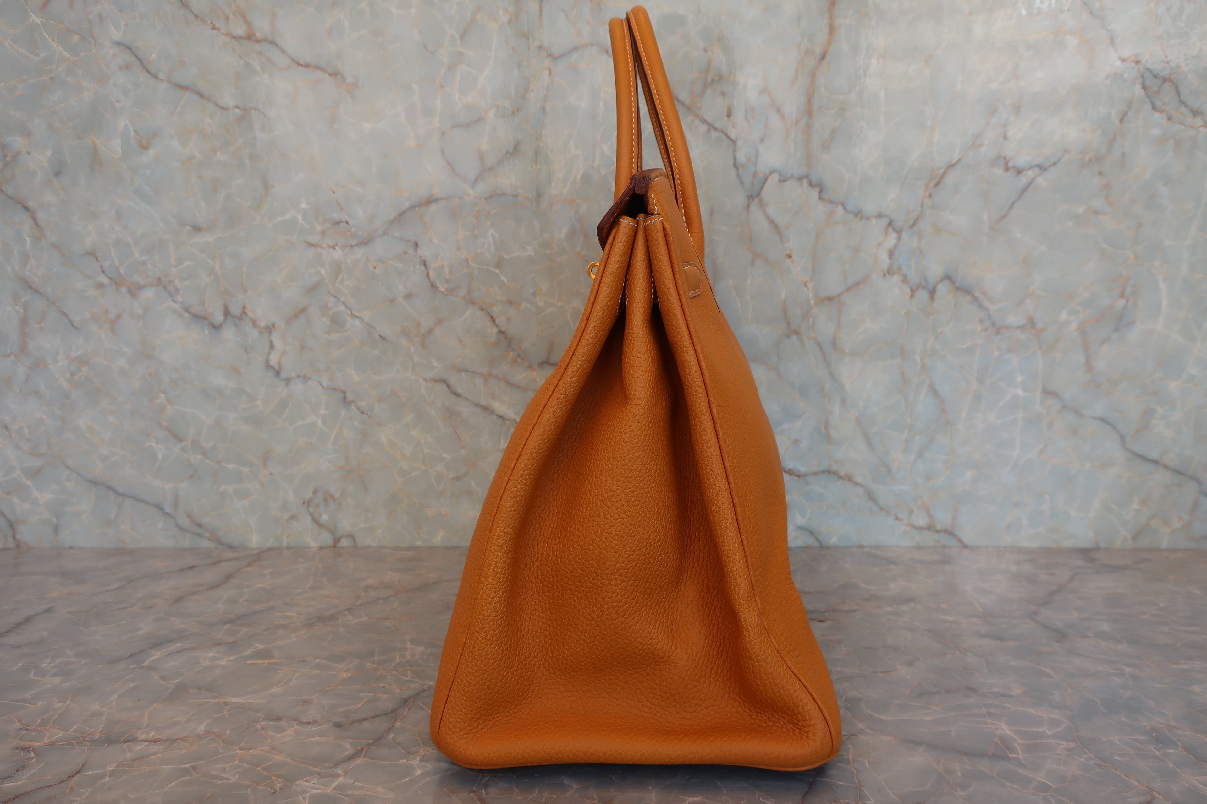 HERMES／エルメス バーキン40 トリヨンクレマンス ナチュラルサブレ □D刻印 ハンドバッグ 800050054