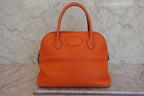 HERMES／エルメス ボリード31 トリヨンクレマンス オレンジ □H刻印 ショルダーバッグ 800040168