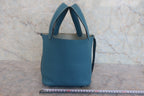 HERMES／エルメス ピコタンロックＰＭ トリヨンクレマンス ブルージーン □P刻印 ハンドバッグ 800020118