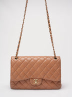 Chanel Classic Flap Bag Jumbo Camel Lambskin