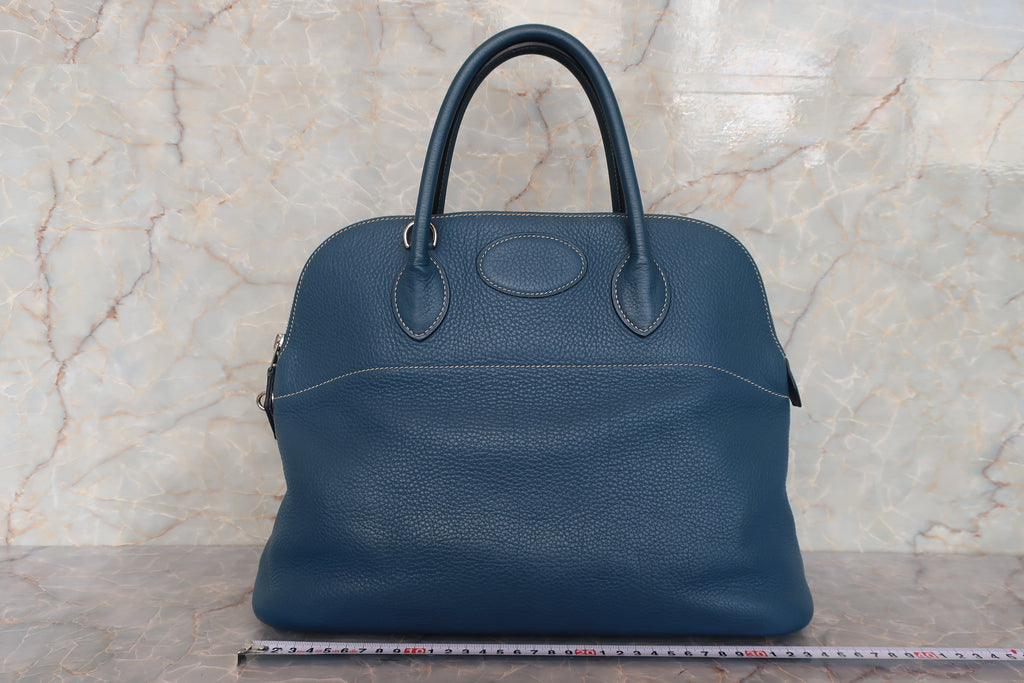 HERMES／エルメス ボリード35 トリヨンクレマンス ブルー □G刻印 ショルダーバッグ 700120002