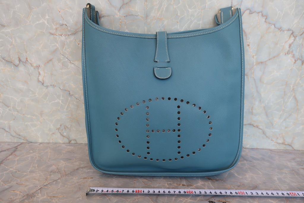 HERMES／エルメス エブリン1GM クシュベル ブルージーン □B刻印 ショルダーバッグ 800030208