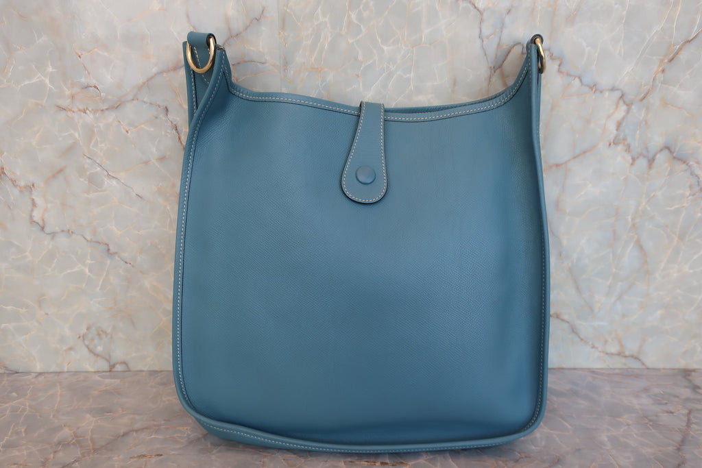 HERMES／エルメス エブリン1GM クシュベル ブルージーン □B刻印 ショルダーバッグ 800030208