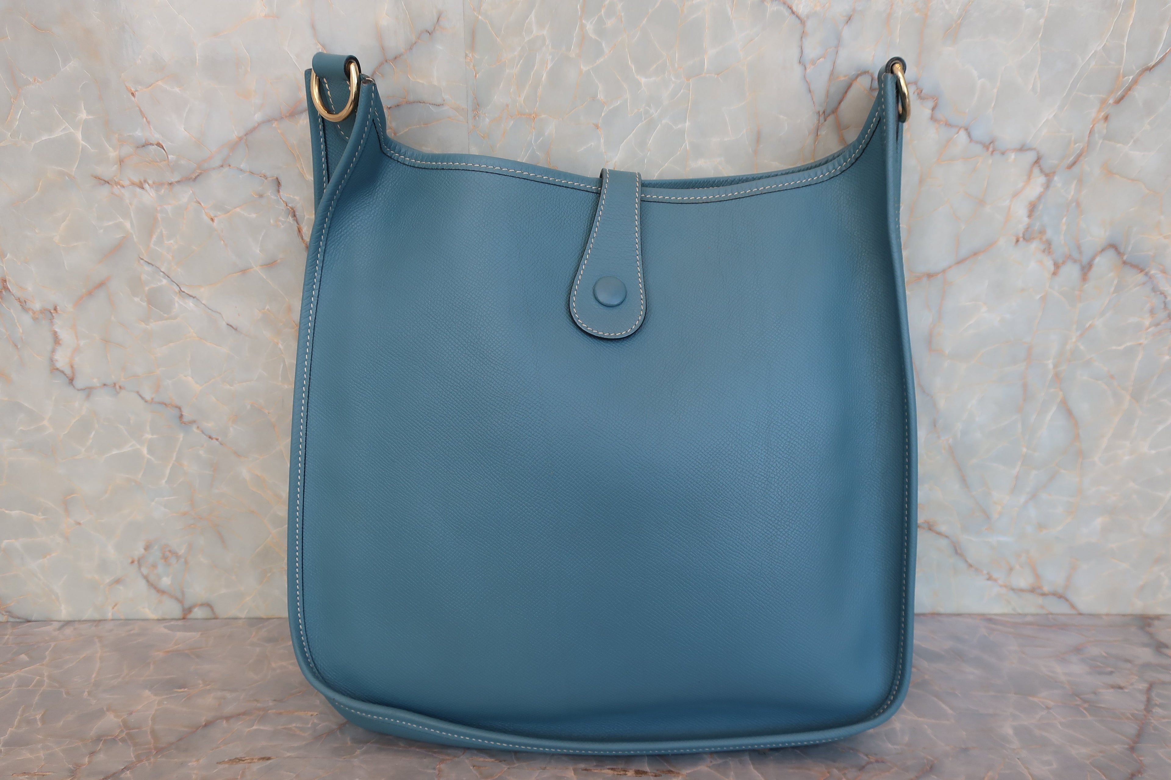 HERMES／エルメス エブリン1GM クシュベル ブルージーン □B刻印 ショルダーバッグ 800030208