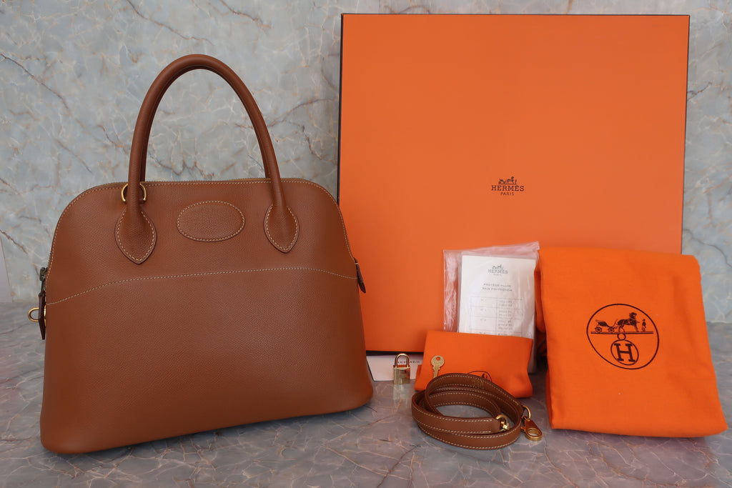 HERMES／エルメス ボリード31 クシュベル ゴールド □E刻印 ショルダーバッグ 800020265