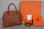 HERMES／エルメス ボリード31 クシュベル ゴールド □E刻印 ショルダーバッグ 800020265