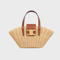 Celine Teen Couffin Basket Bag in Wicker and Natural Calfskin