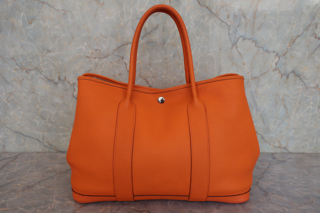 HERMES／エルメス ガーデンパーティPM ネゴンダ オレンジ □O刻印 トートバッグ 800030180