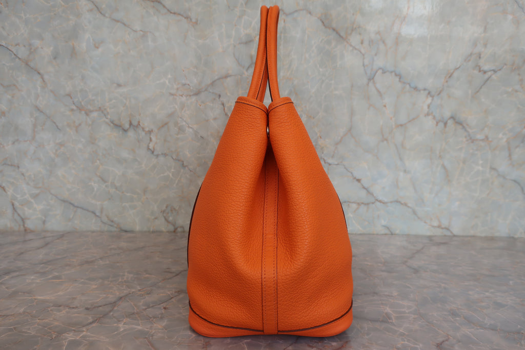 HERMES／エルメス ガーデンパーティPM ネゴンダ オレンジ □O刻印 トートバッグ 800030180