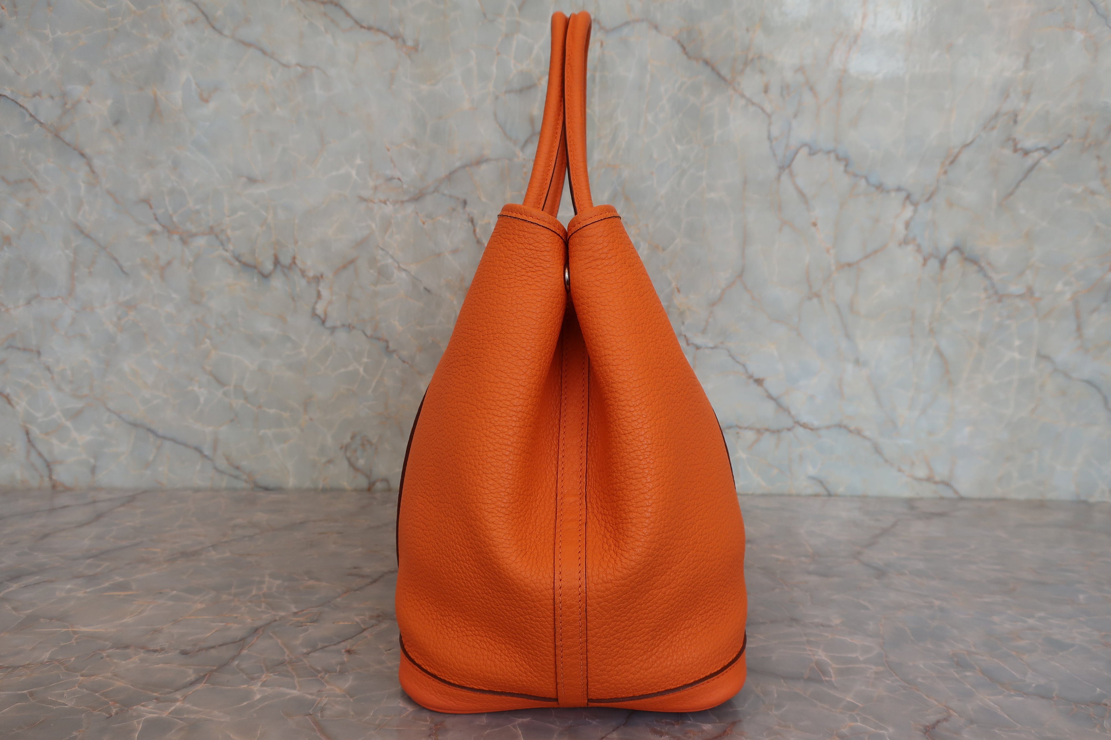 HERMES／エルメス ガーデンパーティPM ネゴンダ オレンジ □O刻印 トートバッグ 800030180