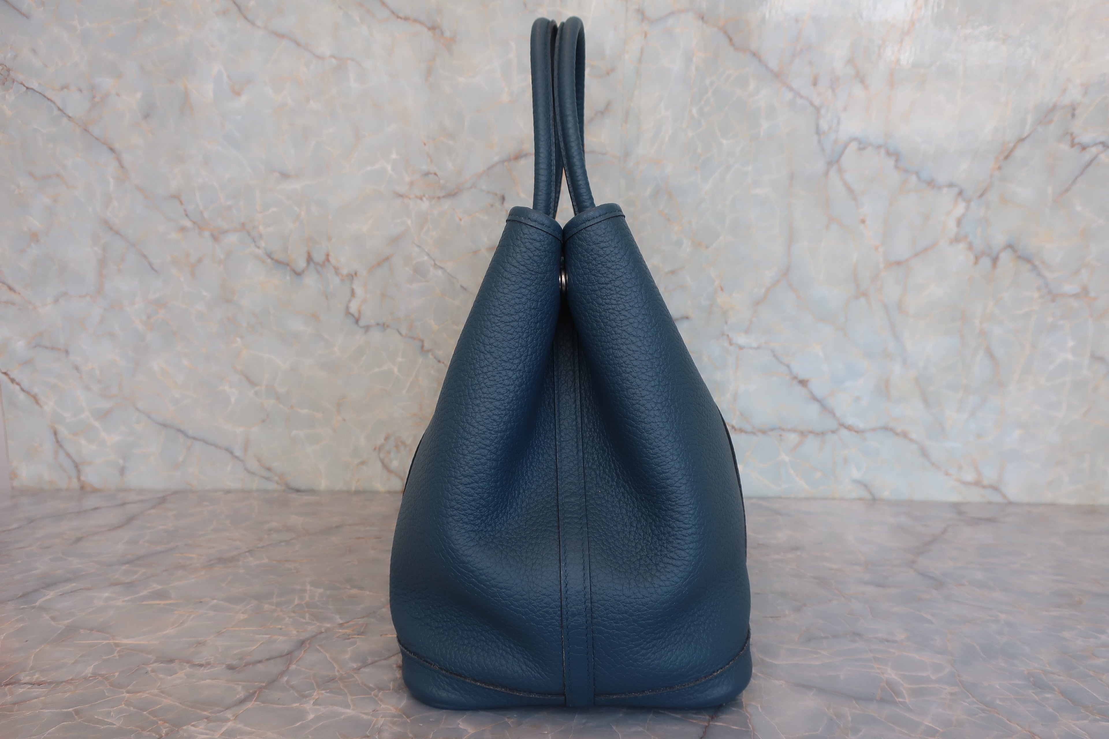 HERMES／エルメス ガーデンパーティPM ネゴンダ ブルートンペット T刻印 トートバッグ 800030211