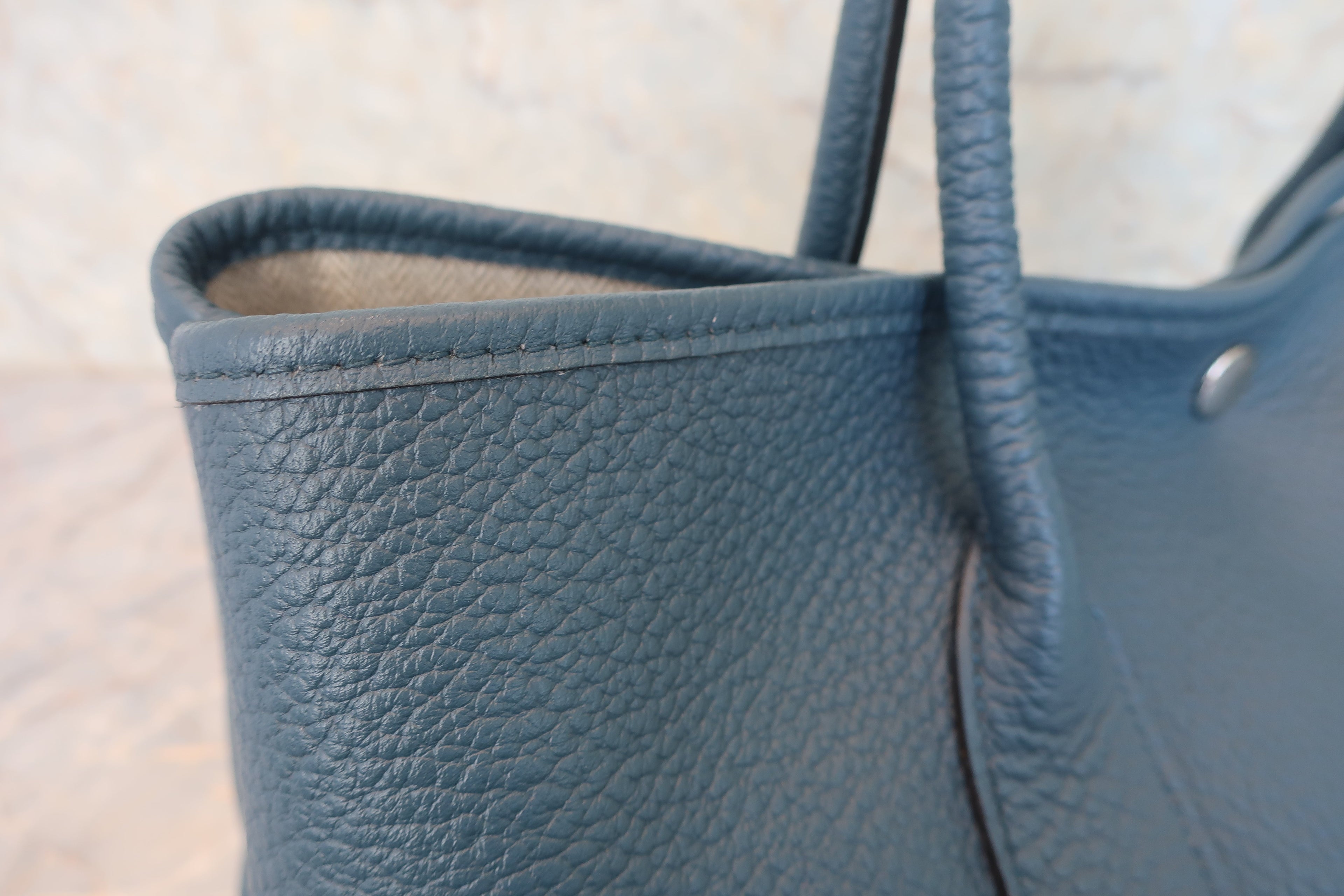 HERMES／エルメス ガーデンパーティPM ネゴンダ ブルートンペット T刻印 トートバッグ 800030211