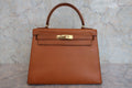 HERMES／エルメス ケリー28 クシュベル ブラウン 〇L刻印 ハンドバッグ 800050050