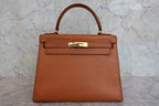 HERMES／エルメス ケリー28 クシュベル ブラウン 〇L刻印 ハンドバッグ 800050050