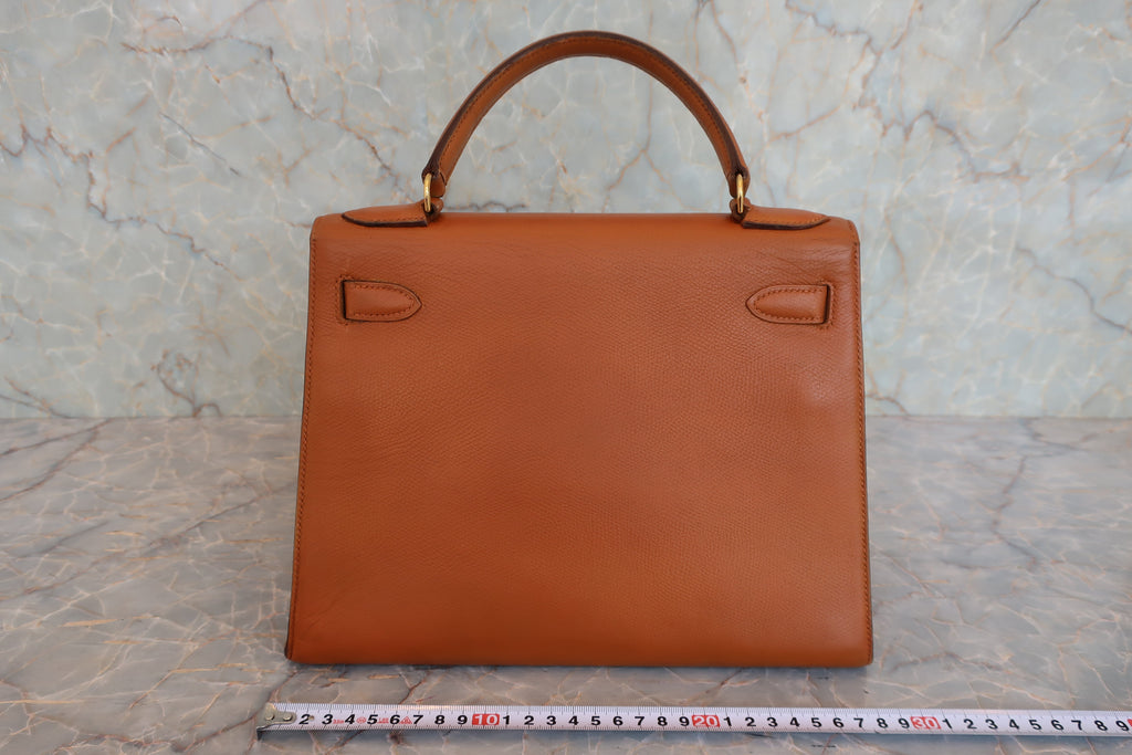 HERMES／エルメス ケリー28 クシュベル ブラウン 〇L刻印 ハンドバッグ 800050050