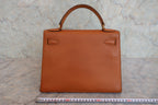 HERMES／エルメス ケリー28 クシュベル ブラウン 〇L刻印 ハンドバッグ 800050050