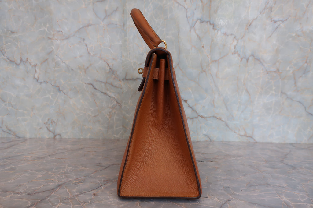 HERMES／エルメス ケリー28 クシュベル ブラウン 〇L刻印 ハンドバッグ 800050050