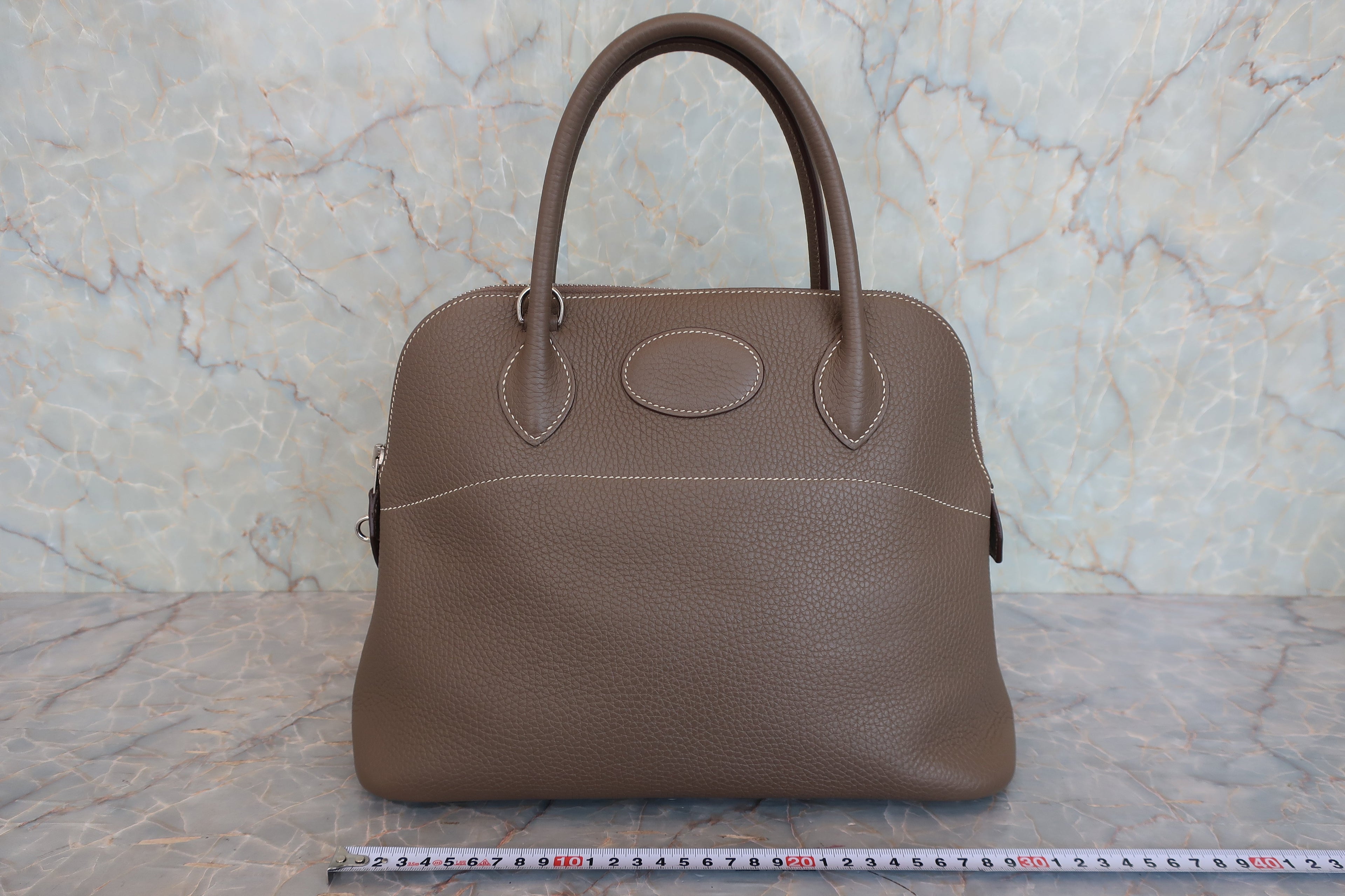 HERMES／エルメス ボリード31 トリヨンクレマンス エトゥープ □O刻印 ショルダーバッグ 800050095