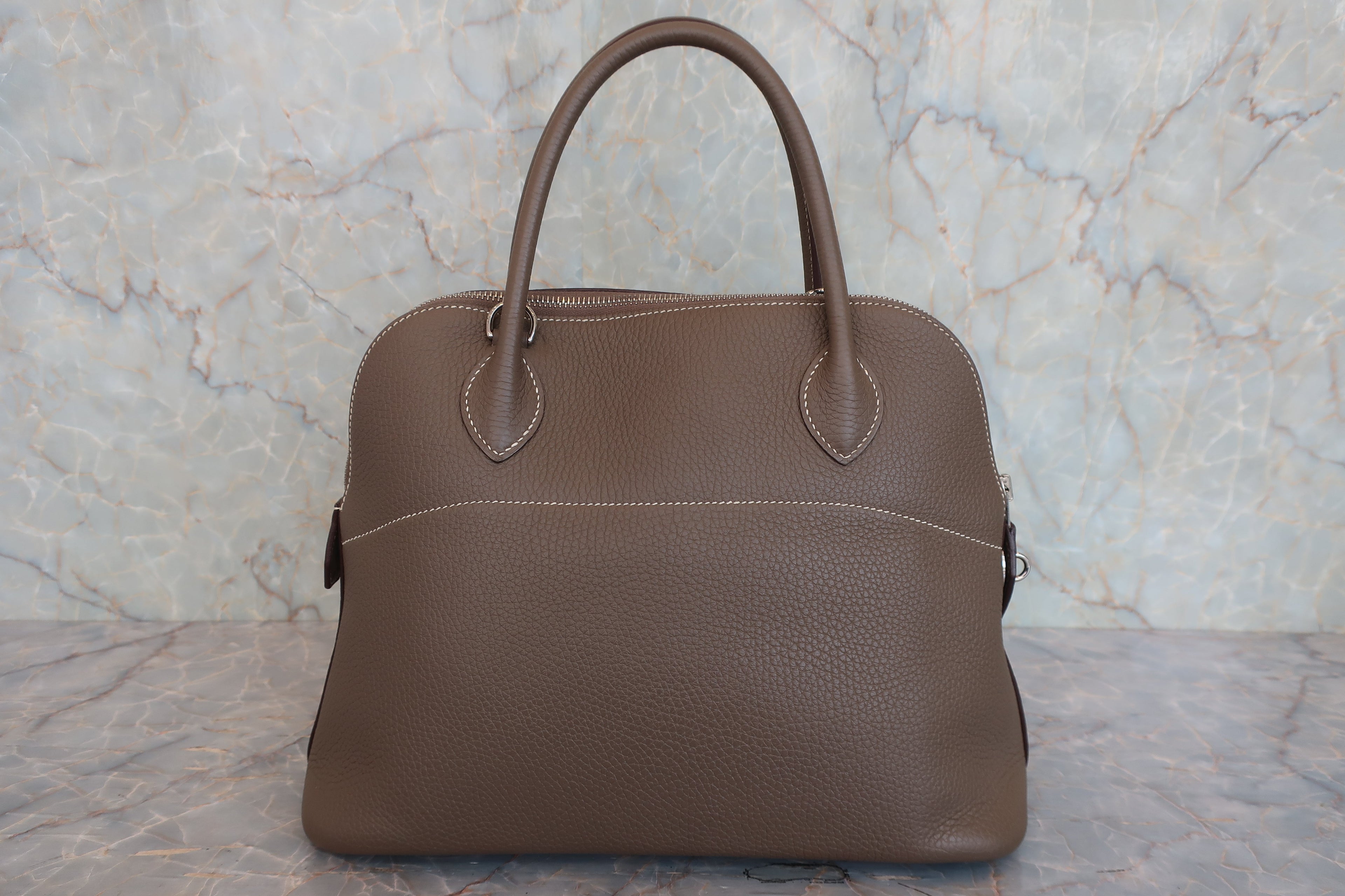 HERMES／エルメス ボリード31 トリヨンクレマンス エトゥープ □O刻印 ショルダーバッグ 800050095