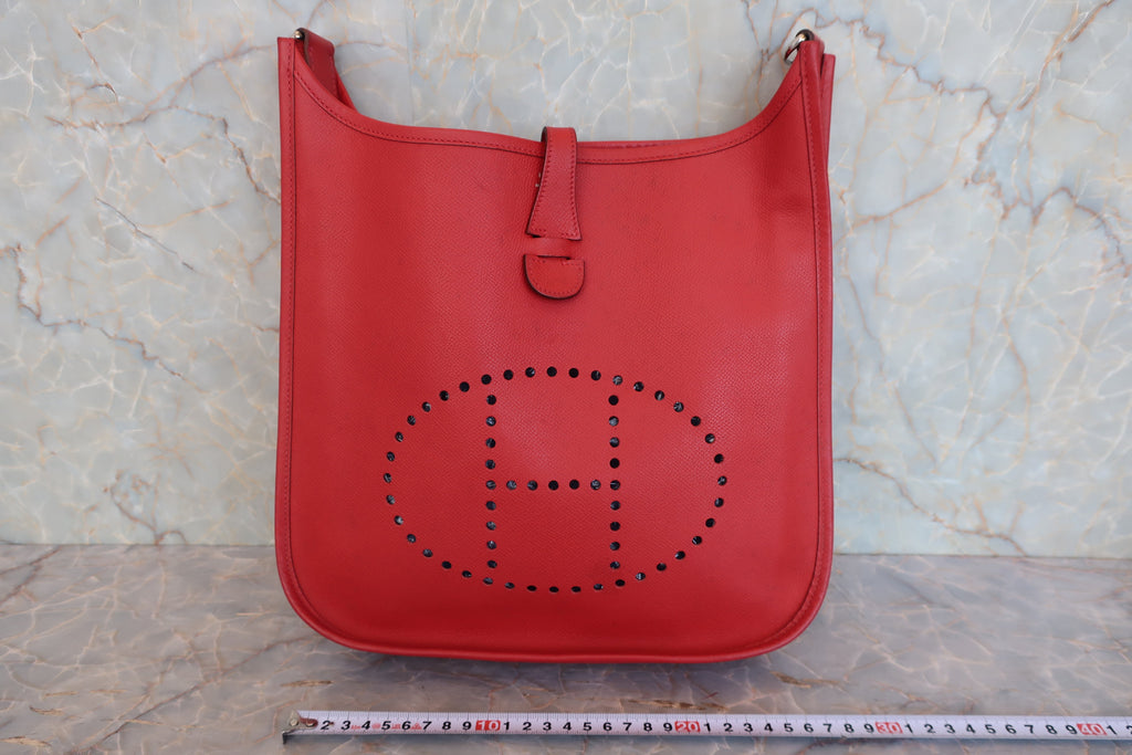 HERMES／エルメス エブリン2ＰＭ ヴォーエプソン ルージュガランス □I刻印 ショルダーバッグ 800050051