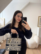 Christian Dior Lady Dior D-Lite Bag Medium in Canvas