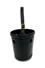 Hermes Vintage Black Box Calf Leather Mangeoire Bucket Bag