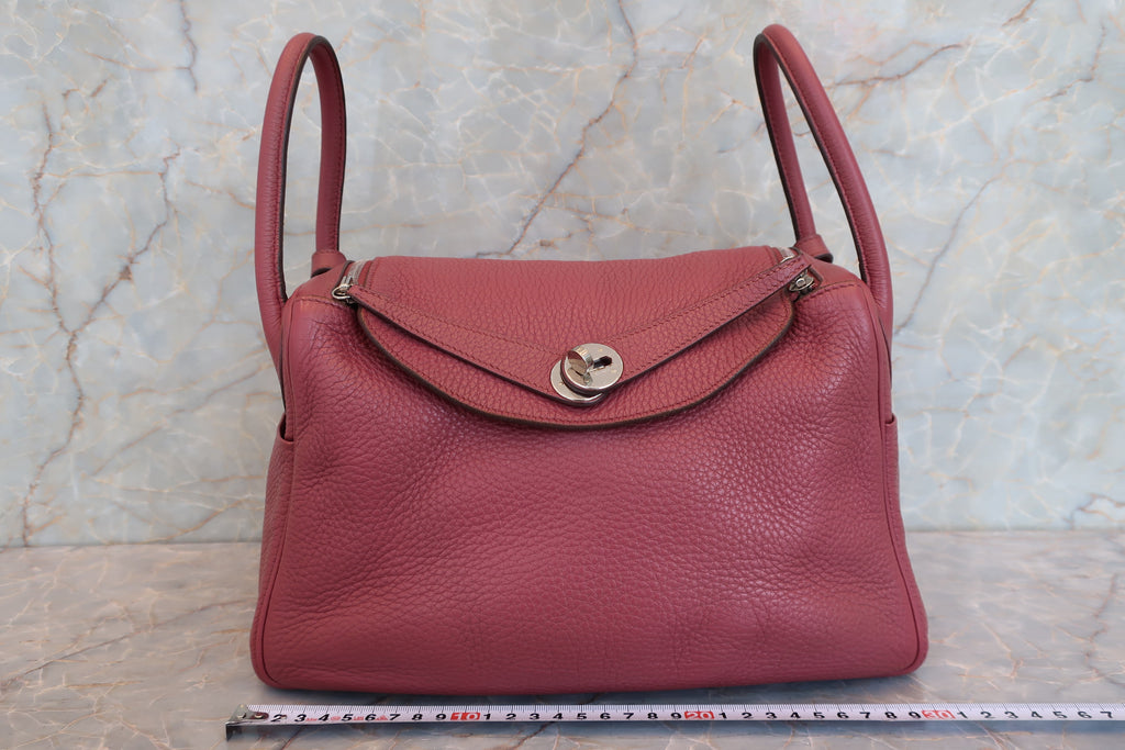 HERMES／エルメス リンディ30 トリヨンクレマンス ローズウッド □O刻印 ショルダーバッグ 700090129